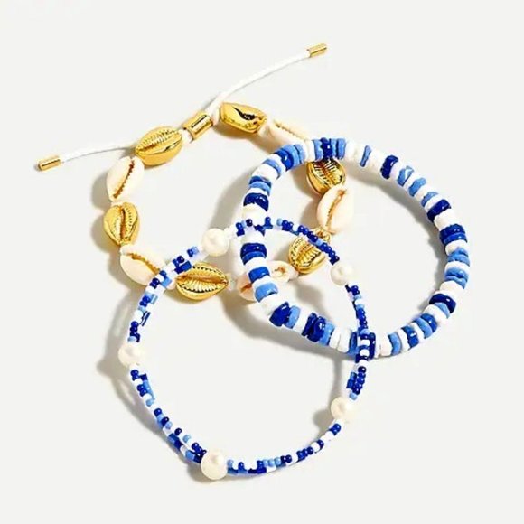 J CREW Seaside bracelet Set in Bright Ocean Blue - Picture 11 of 11